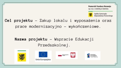 Dofinansowano z Pomorskiego Funuduszu Rozwoju